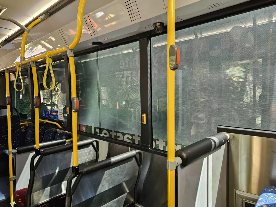 Stop-knap på bussen