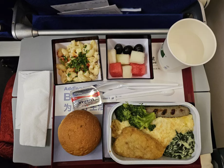 Morgenmad på en langdistanceflyvning