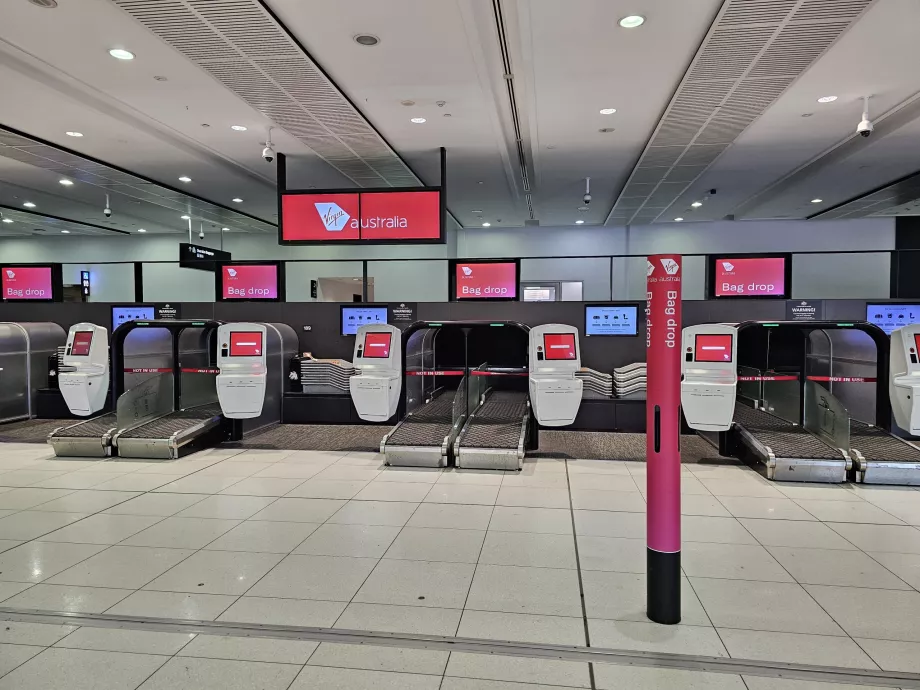 Check-in i lufthavnen, Virgin Australia