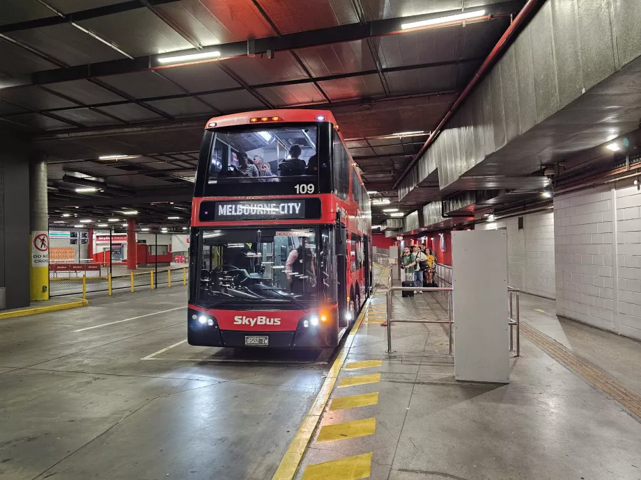 Skybus stopper ved Southern Cross station