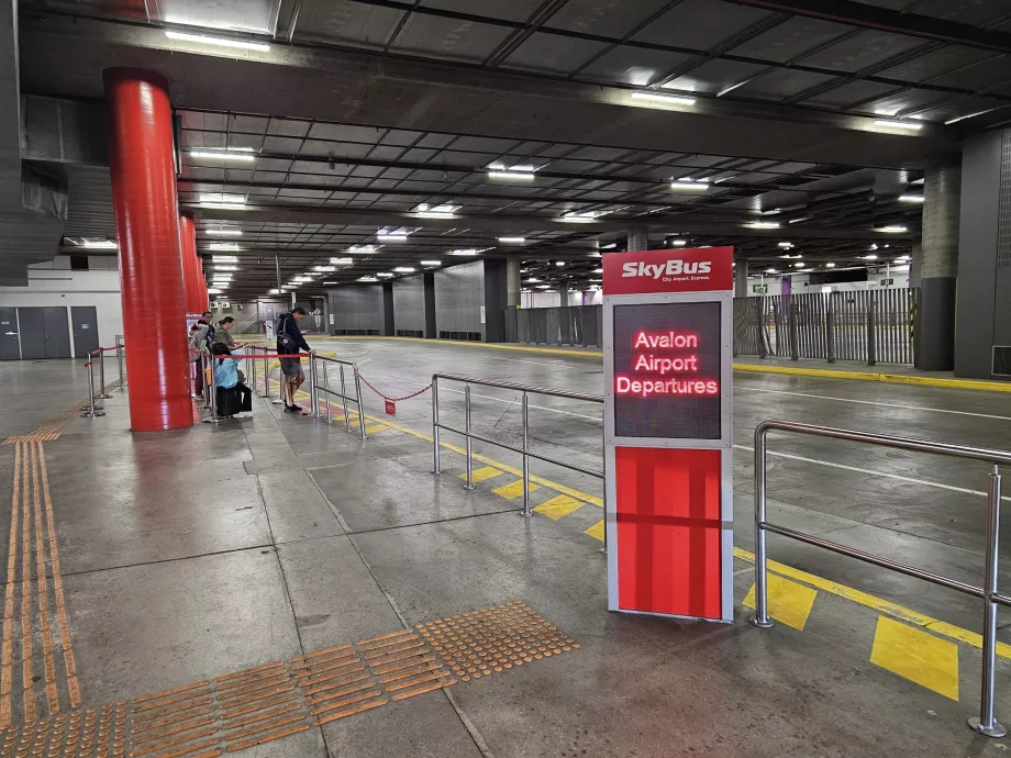 Busstoppested ved Southern Cross station