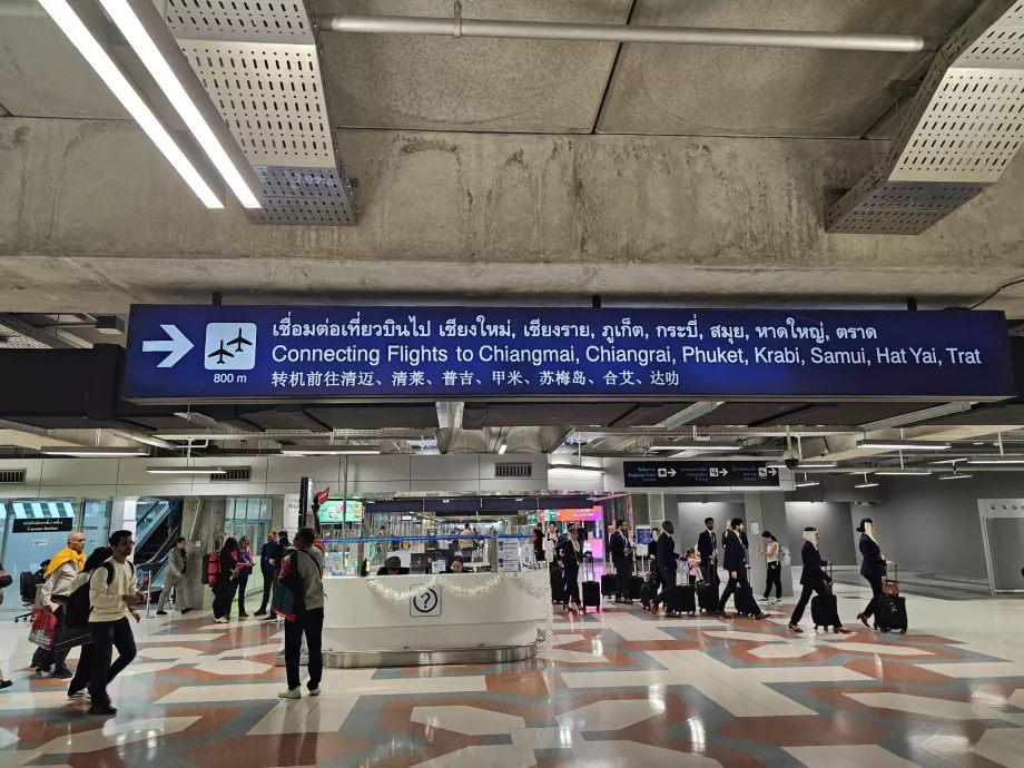 Transfer fra internationale til indenrigsflyvninger