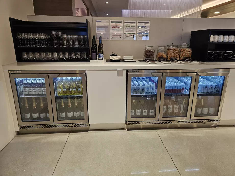 ANZ Lounge, alkoholiske drikkevarer